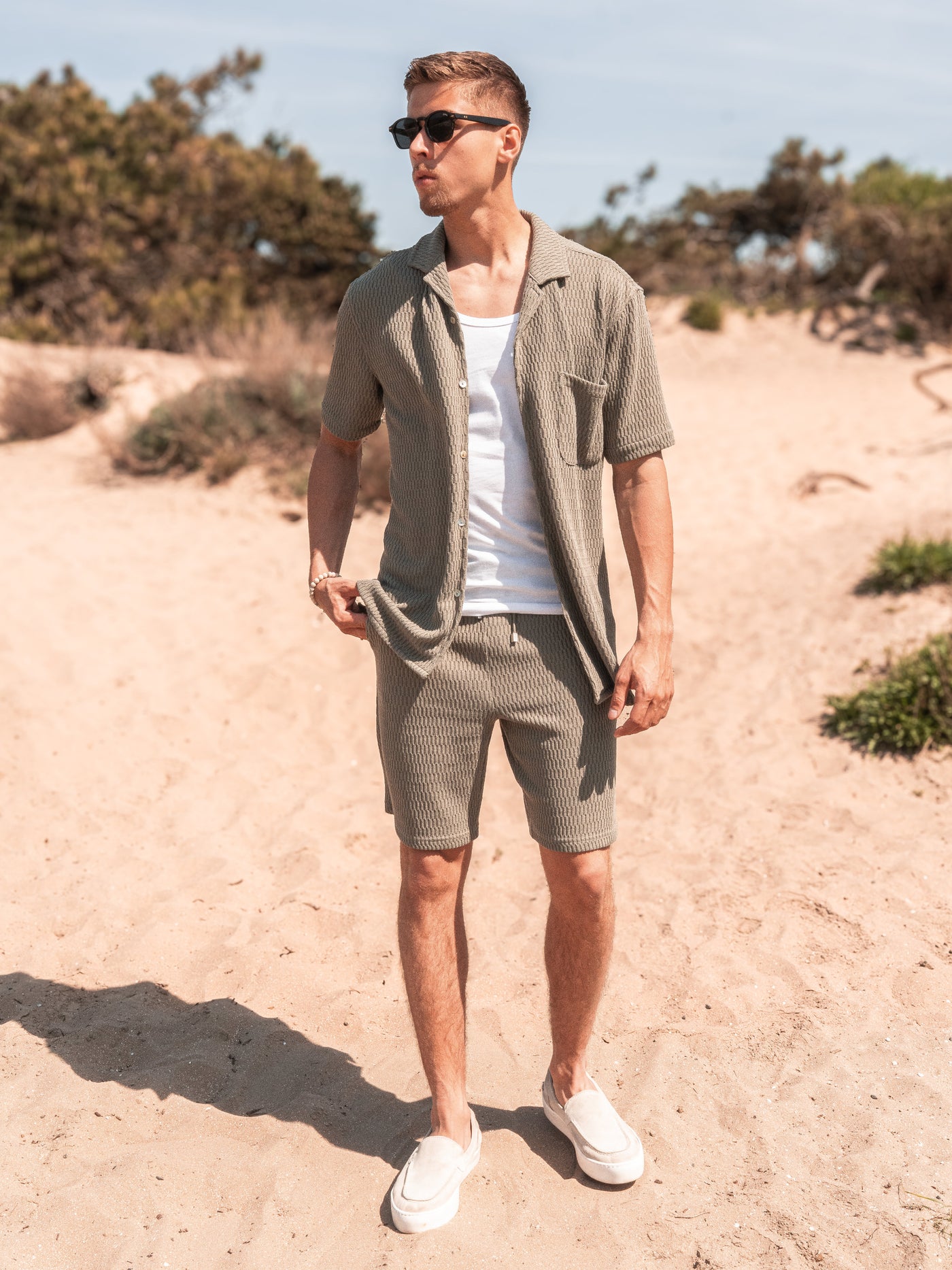 Knitted Twinset | Beau Olive