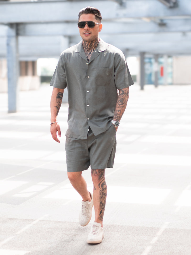 Linen Twinset | Beau Olive