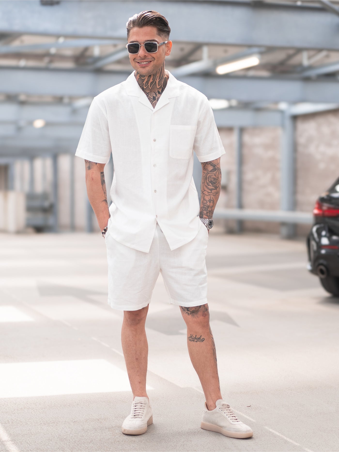 Linen Twinset | Beau White