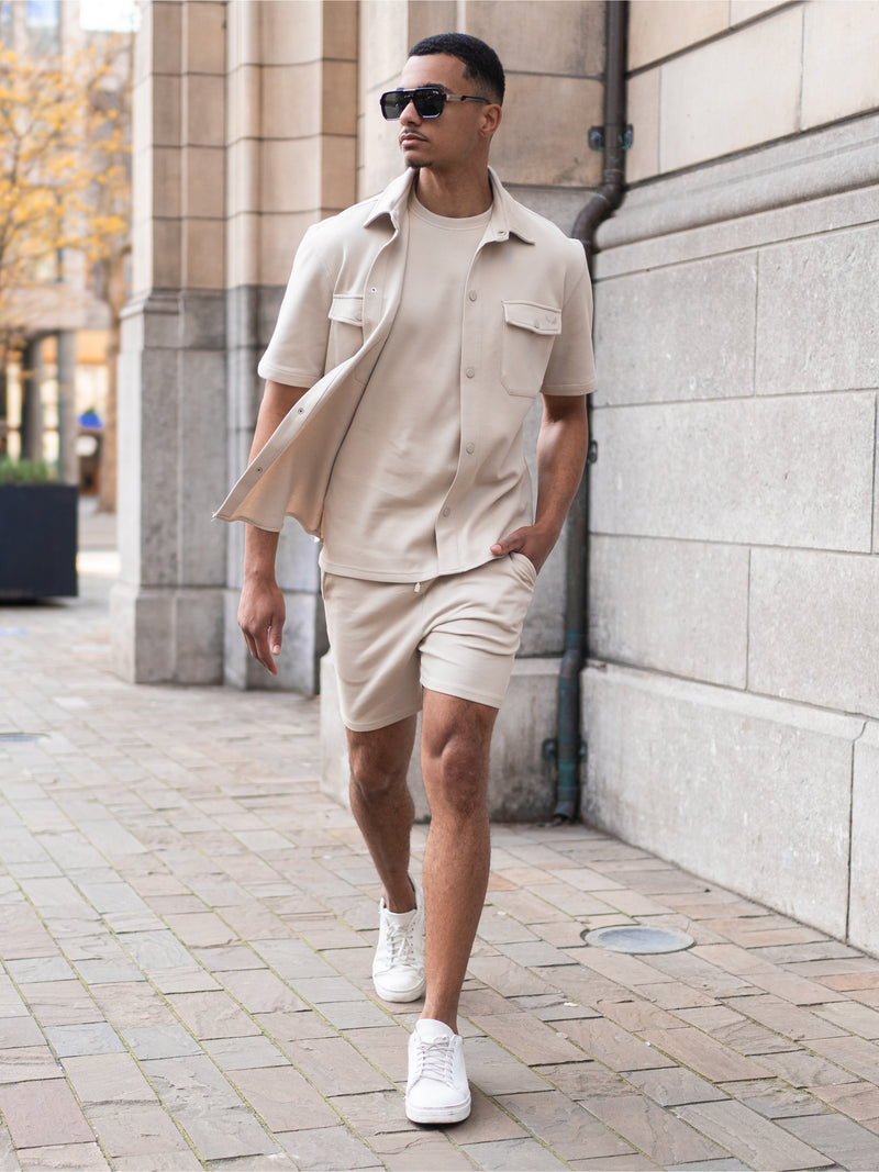 Heavyweight Pique Twinset | Bisquit