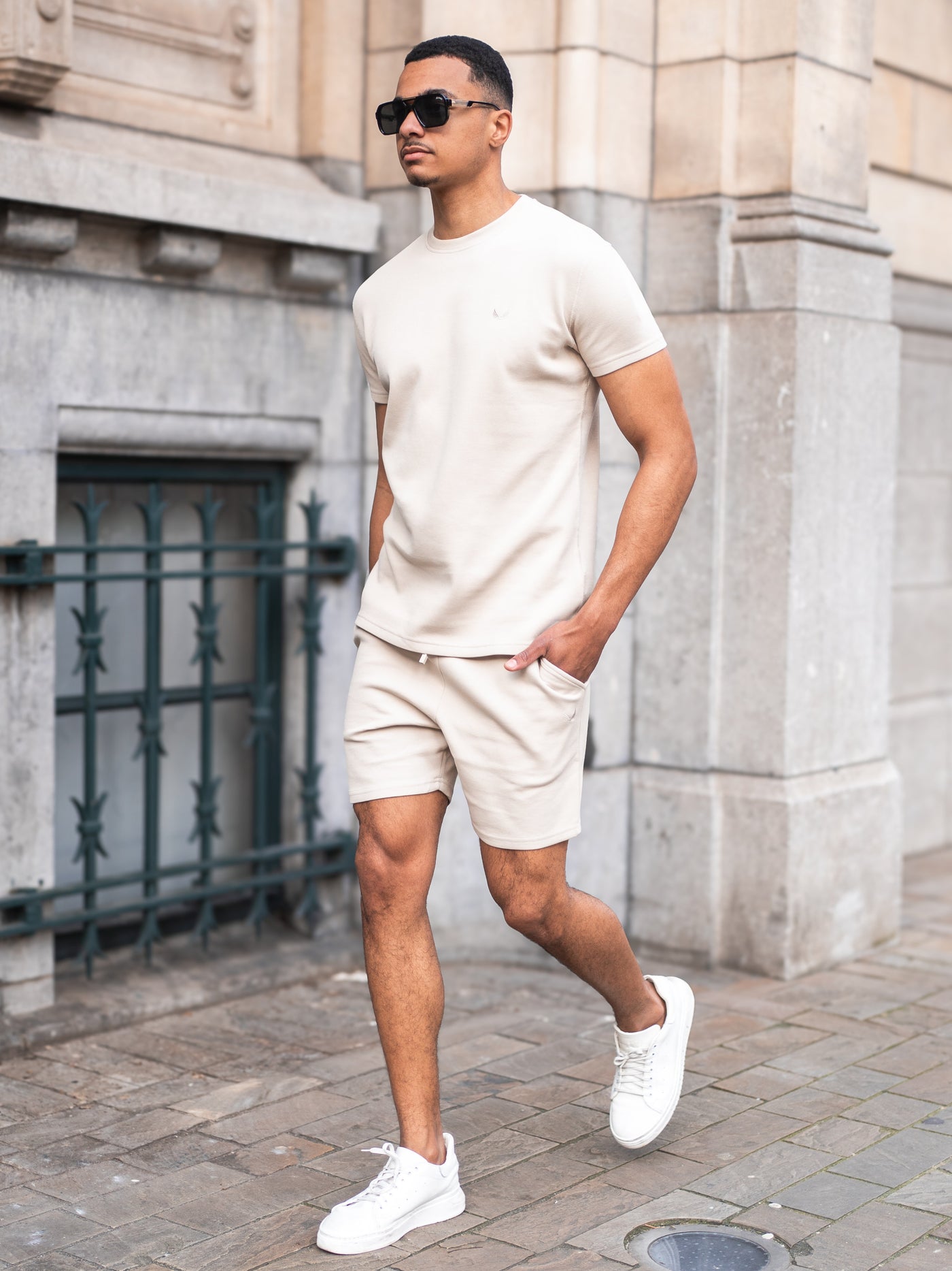 Heavyweight Pique Twinset | Bisquit