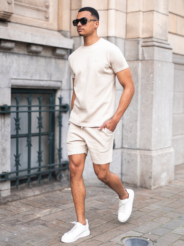 Heavyweight Pique Twinset | Bisquit