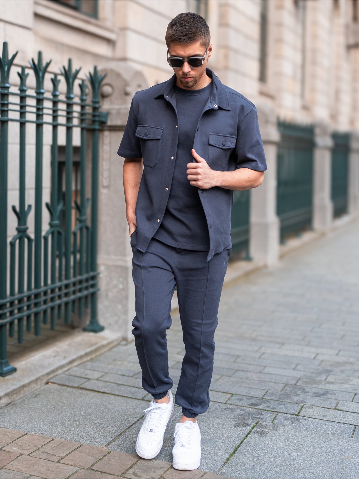 Heavyweight Pique Twinset | Ink