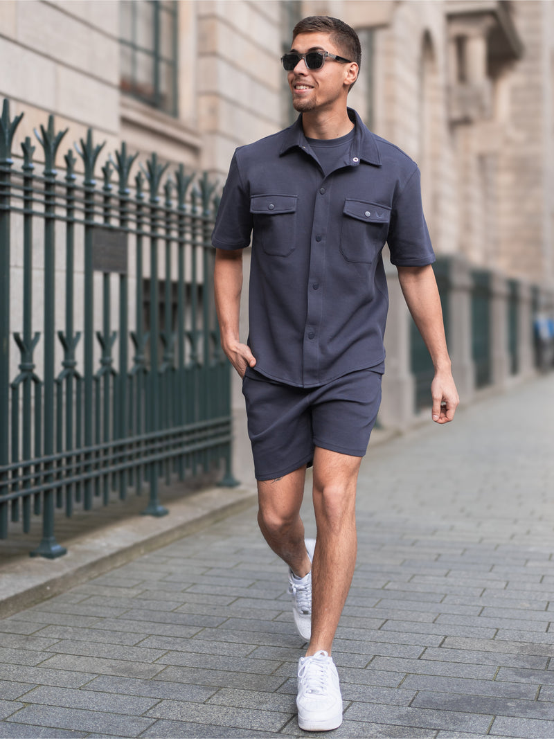 Heavyweight Pique Twinset | Ink