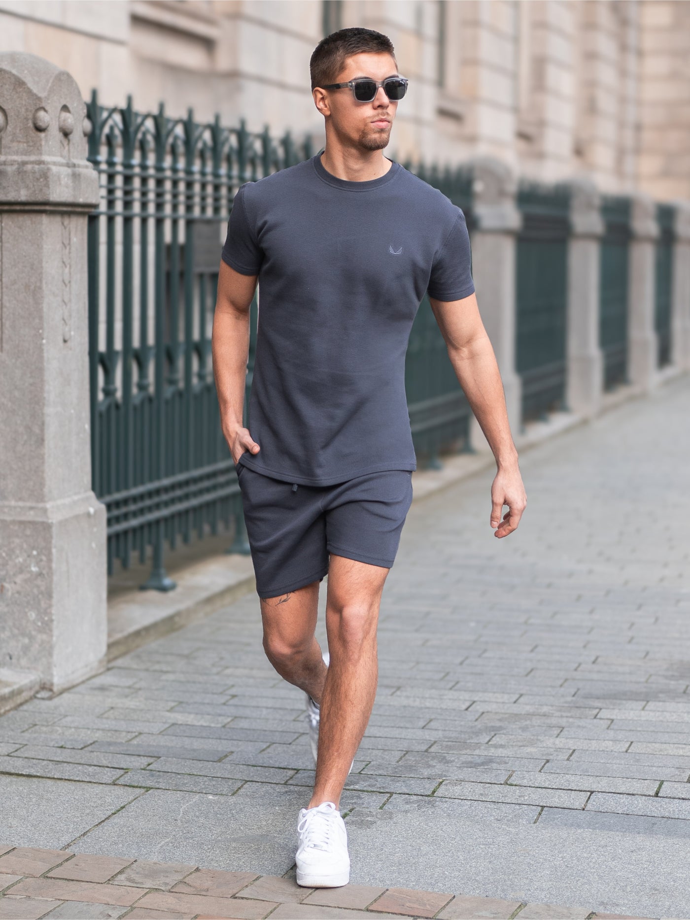 Heavyweight Pique Twinset | Ink