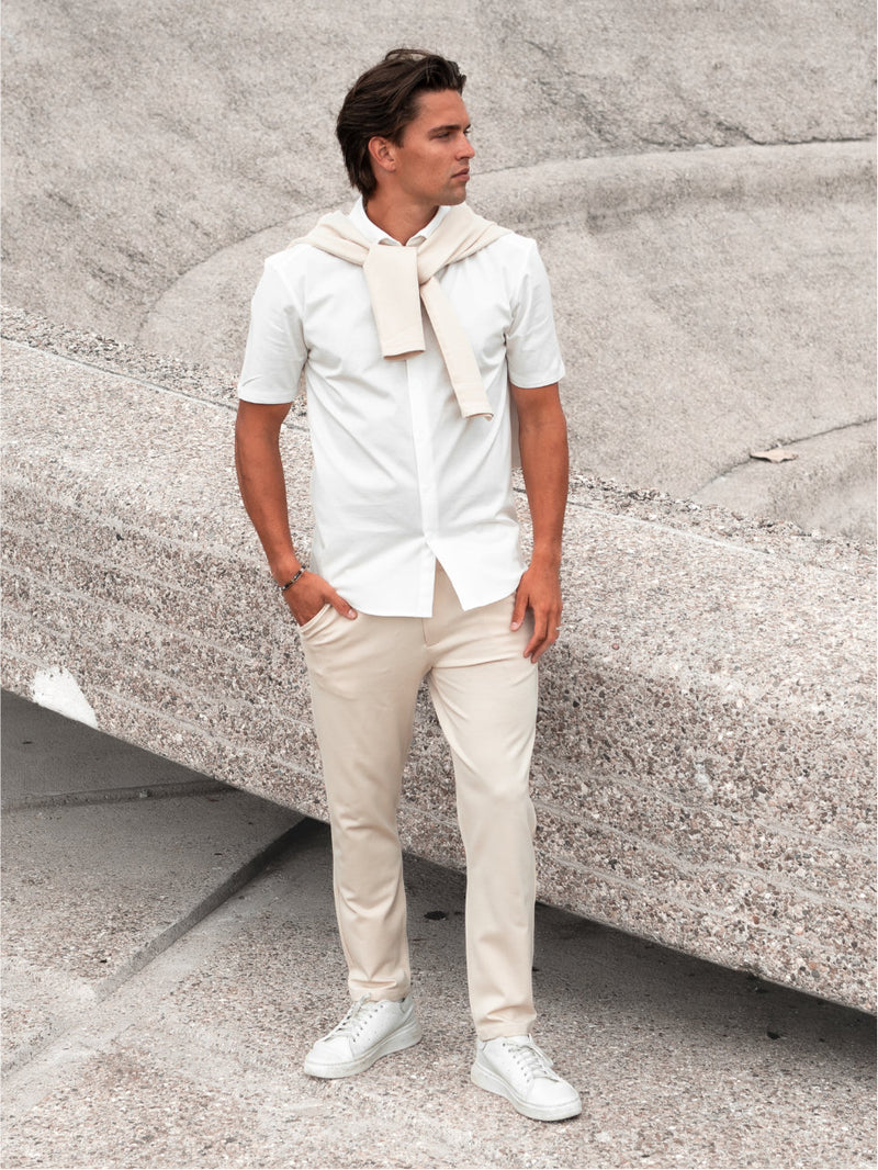 Sol Y Mar Look | NEIL-SS White & CLAY-HP-LS Sugar & OSCAR LightBeige