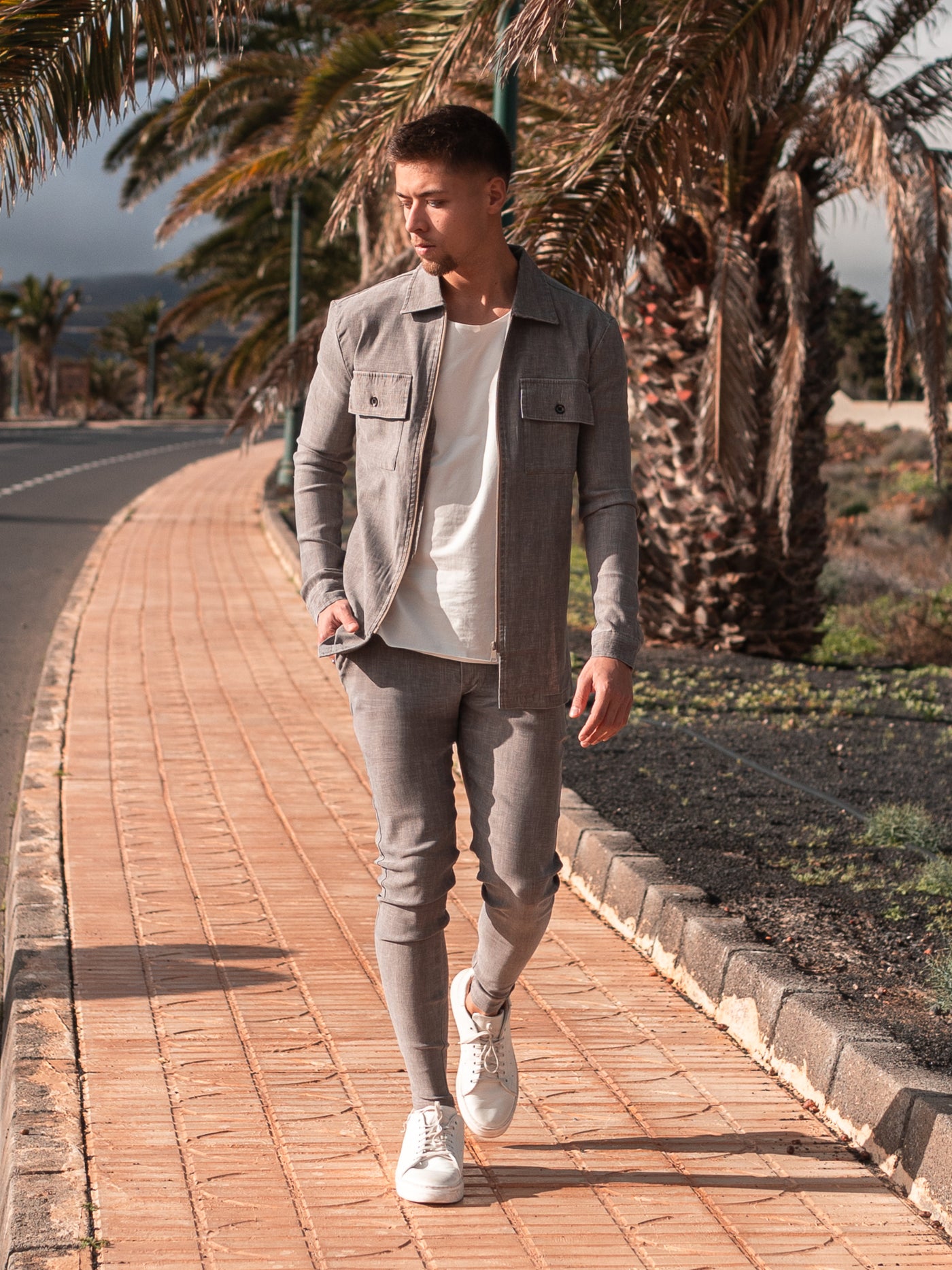 Tech Twinset | Printed Beige