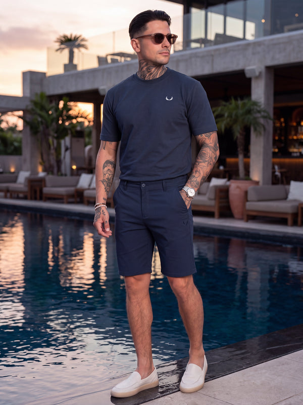 Deep Ocean Monochromatic Chino Look