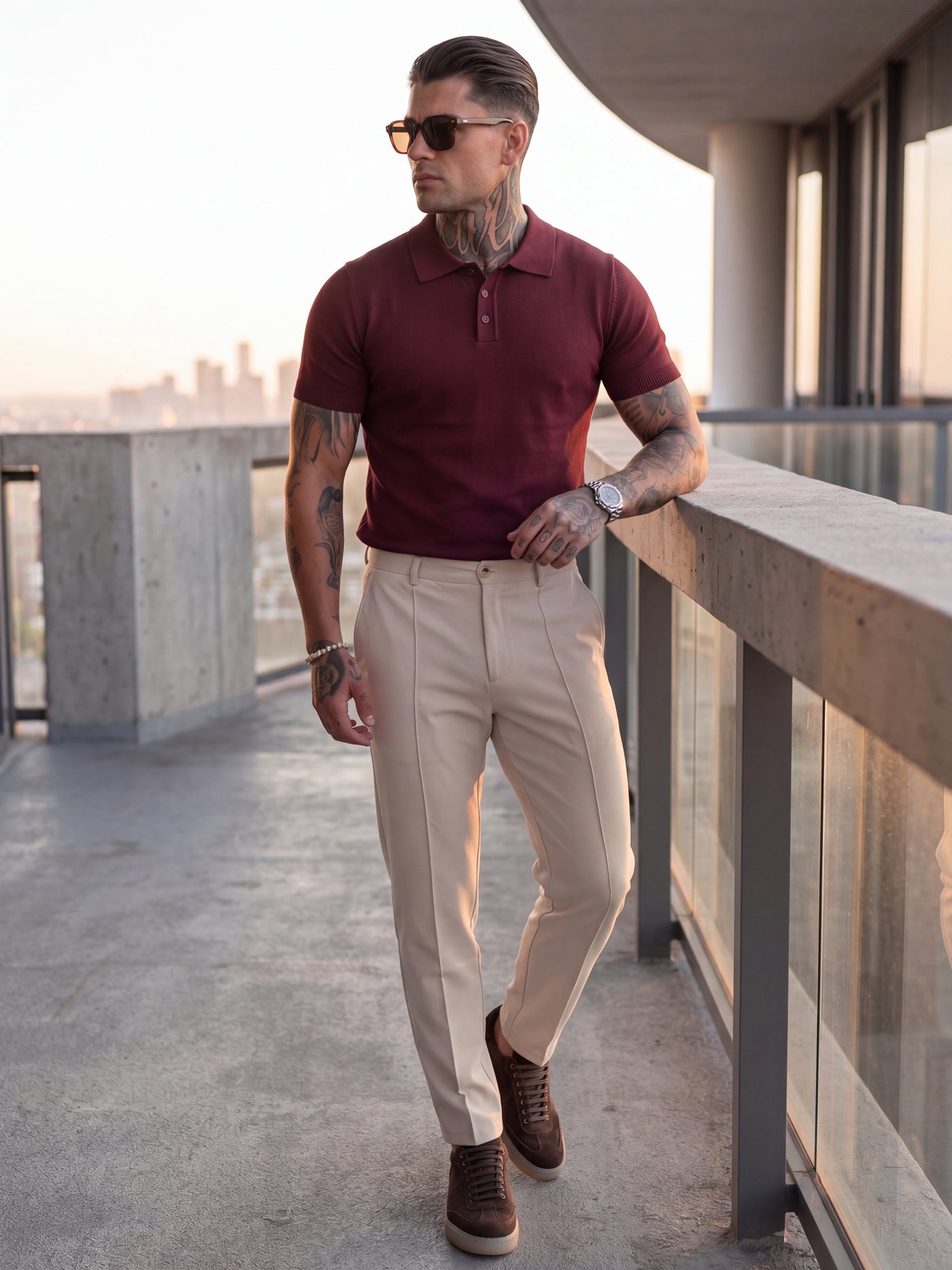 Golden Hour Mulberry Knit & Sand